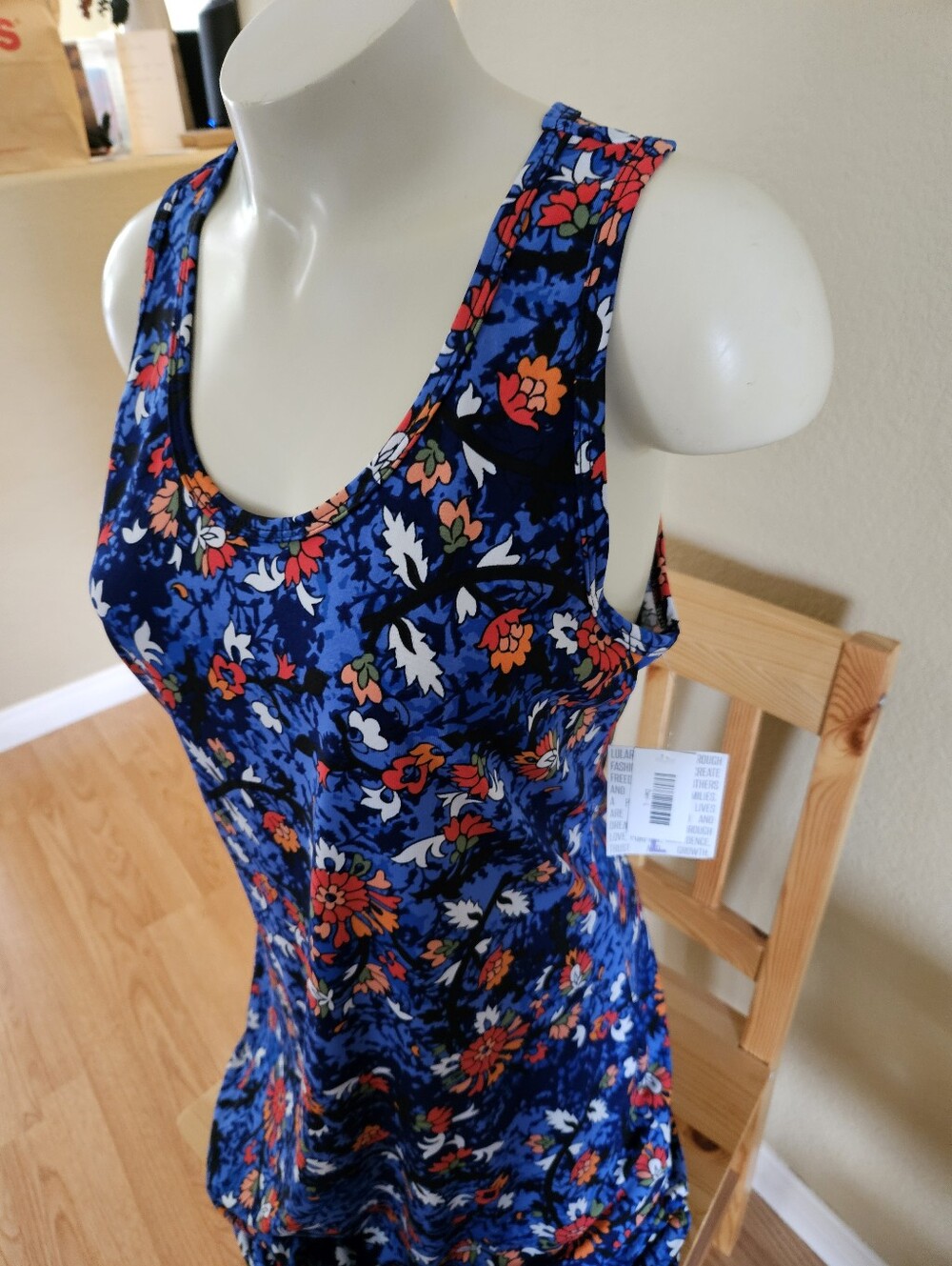 LuLaRoe Colorful Patterned Long Dress, DANI, Size L